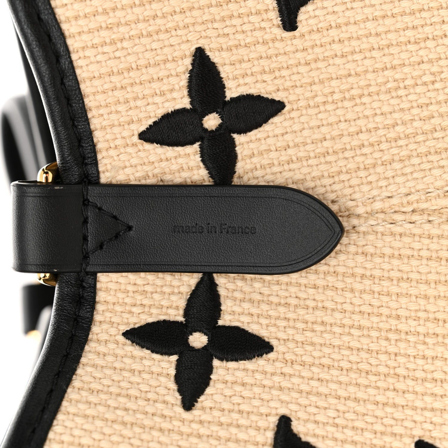 Louis Vuitton Cotton Monogram Embroidered Neonoe MM Beige Black 8 of 11