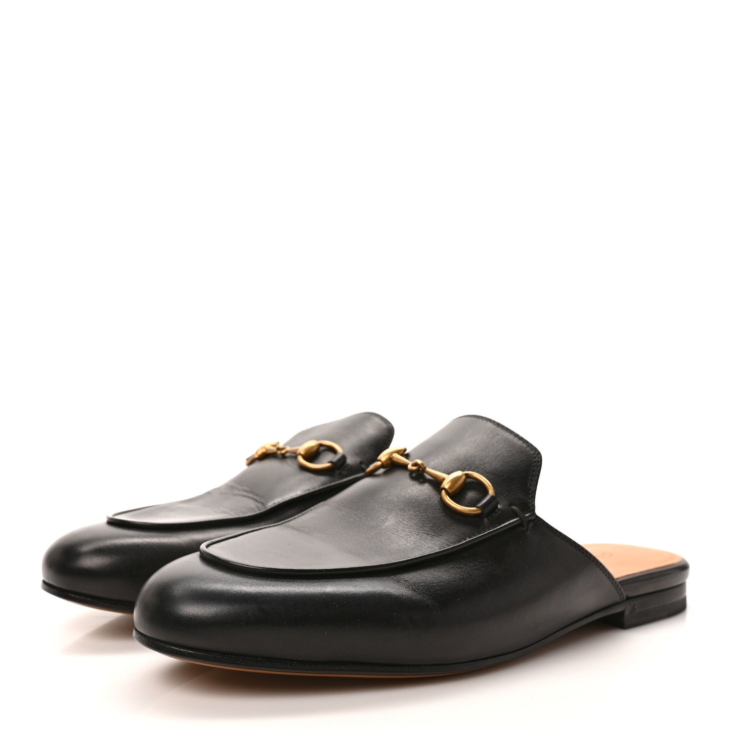 Calfskin Womens Princetown Slippers 37.5 Black