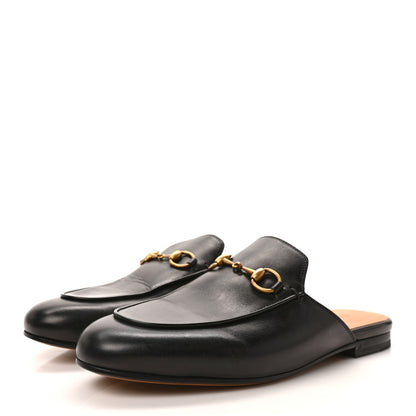 Gucci Calfskin Womens Princetown Slippers 37.5 Black 2 of 8