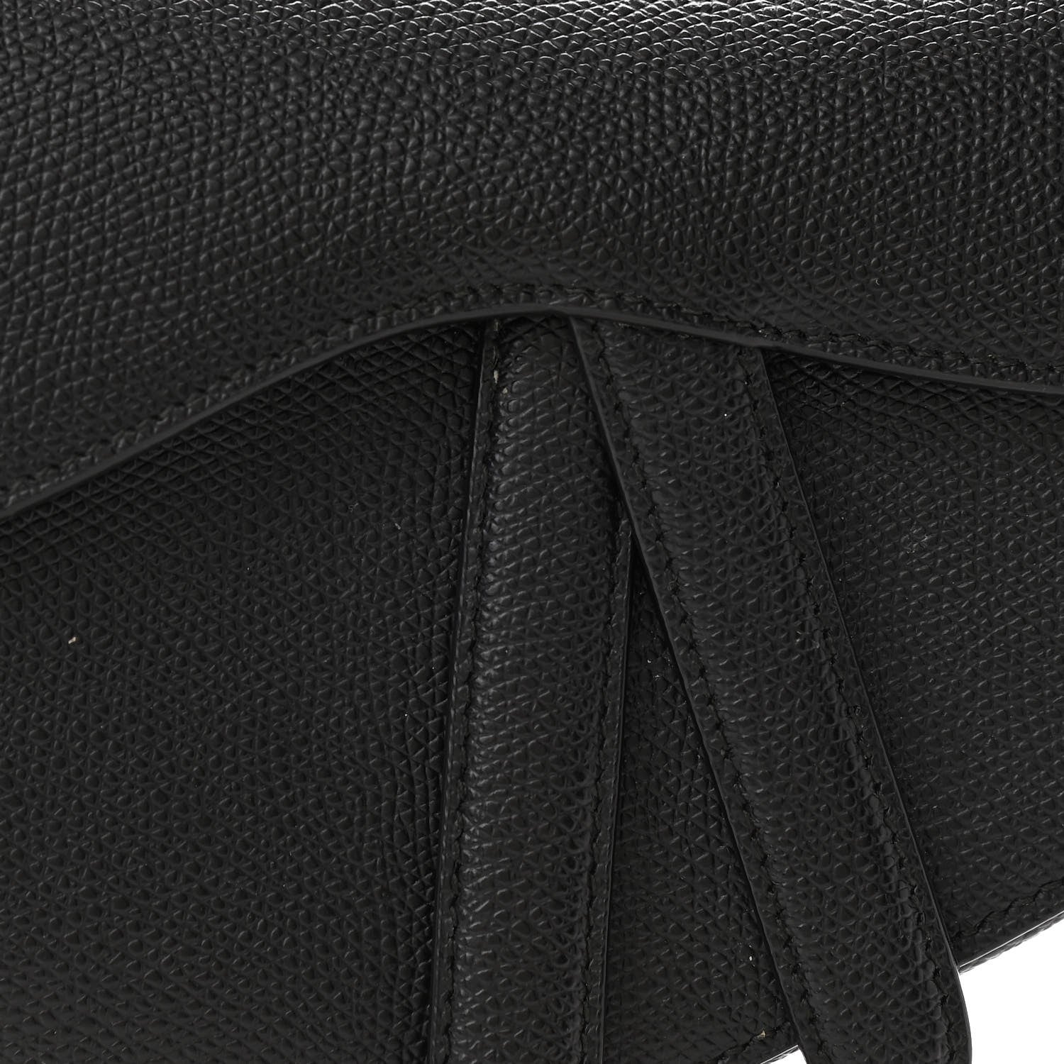 Christian Dior Grained Calfskin Mini Saddle Bag Black 9 of 11