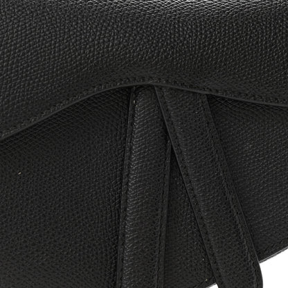 Christian Dior Grained Calfskin Mini Saddle Bag Black 9 of 11