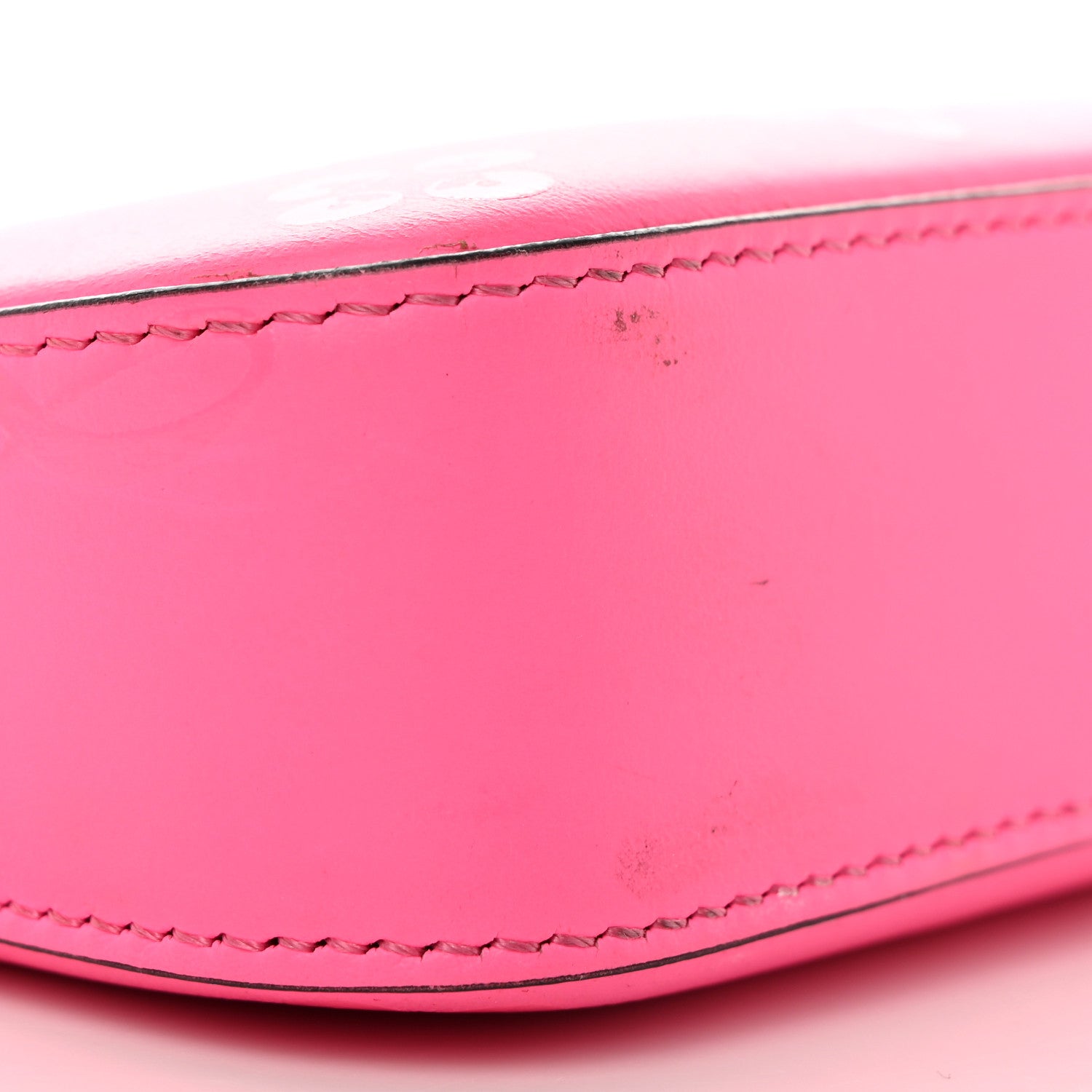 Christian Louboutin Calfskin Loubila Loubinthesky Chain Clutch Fluo Pink 9 of 11