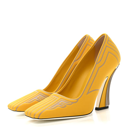 Fendi Stretch Fabric FFreedom Decollette Pumps 38.5 Rabat Desert 3 of 8