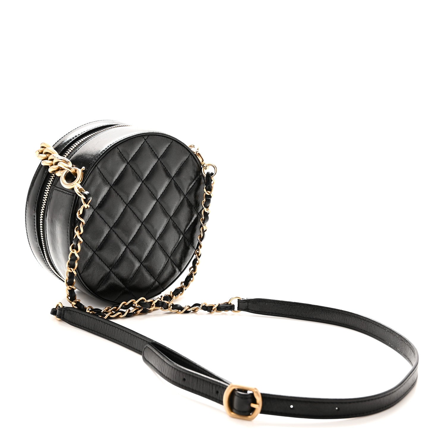 Chanel Glazed Calfskin Round As Earth Evening Bag Black 3 of 10