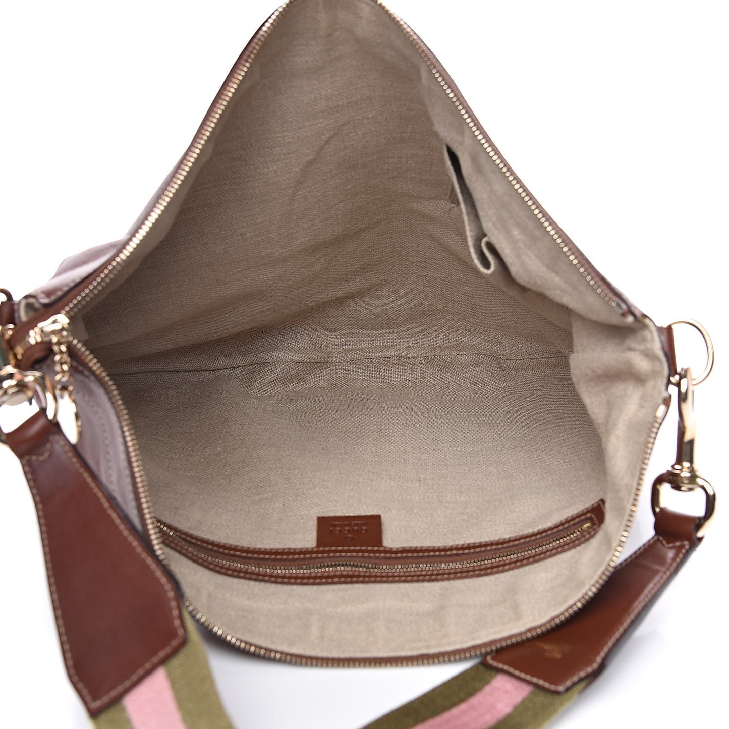 Calfskin Web Strap Hobo Brown