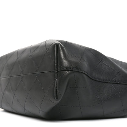 Chanel Calfskin Quilted Small Maxi Hobo Black 10 of 10