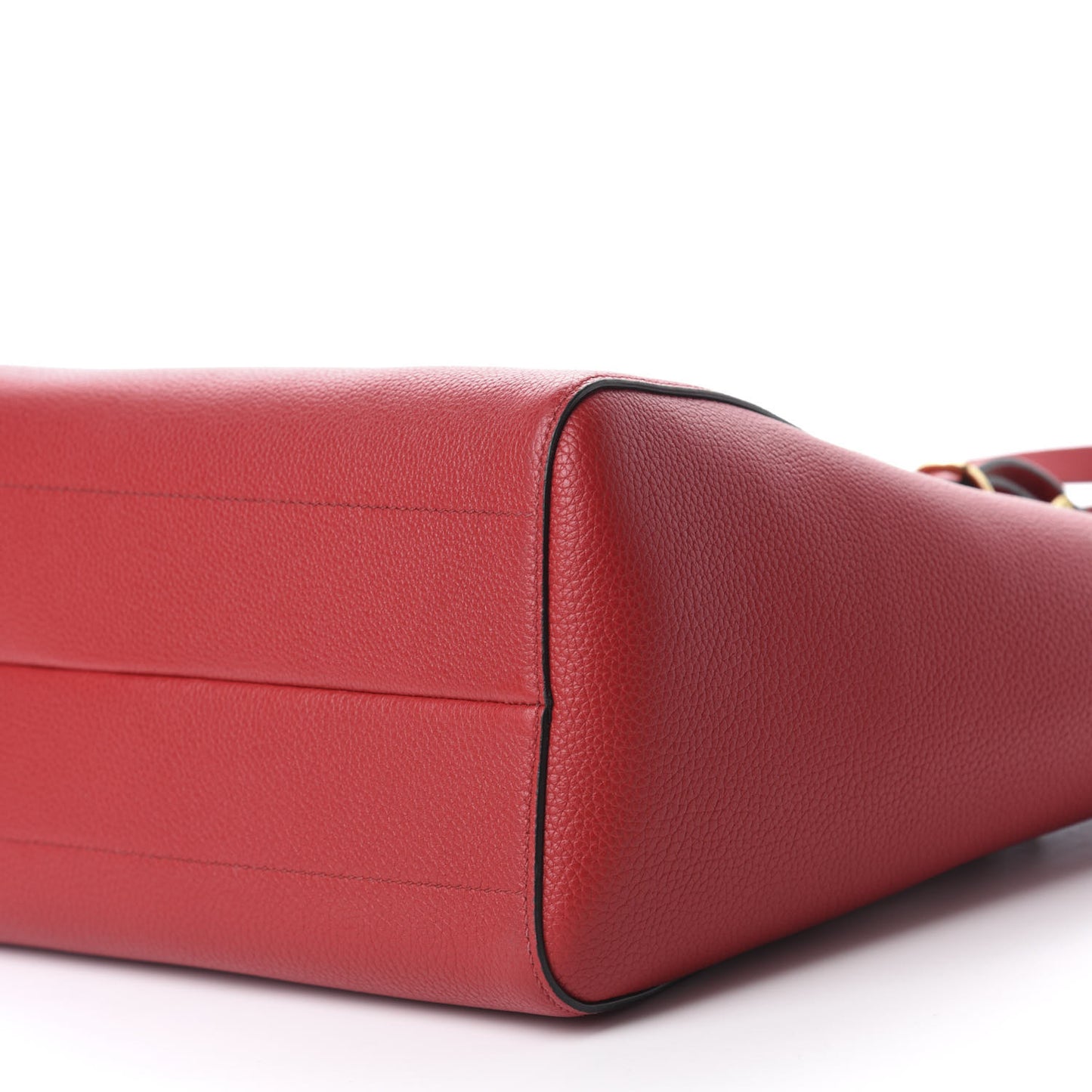 Vitello Daino Shopping Tote Rosso
