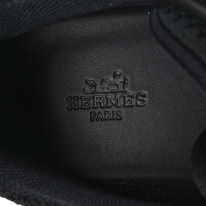 Hermes Technical Knit Suede Heros Sneakers 38 Black 8 of 8
