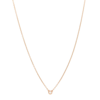 Tiffany 18K Rose Gold Diamond .03ct Elsa Peretti Diamonds by the Yard Pendant Necklace 1 of 4