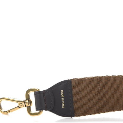 Fendi Ribbon Vitello Century FF 1974 Flat Studded Strap You Fango Marrone Ebano 6 of 6