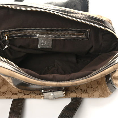 Gucci Monogram Pop Bamboo Large Top Handle Tote Pewter 5 of 14