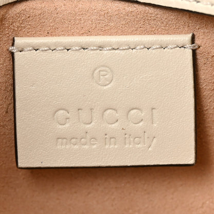 Gucci Calfskin Matelasse Super Mini GG Marmont Shoulder Bag White 5 of 10