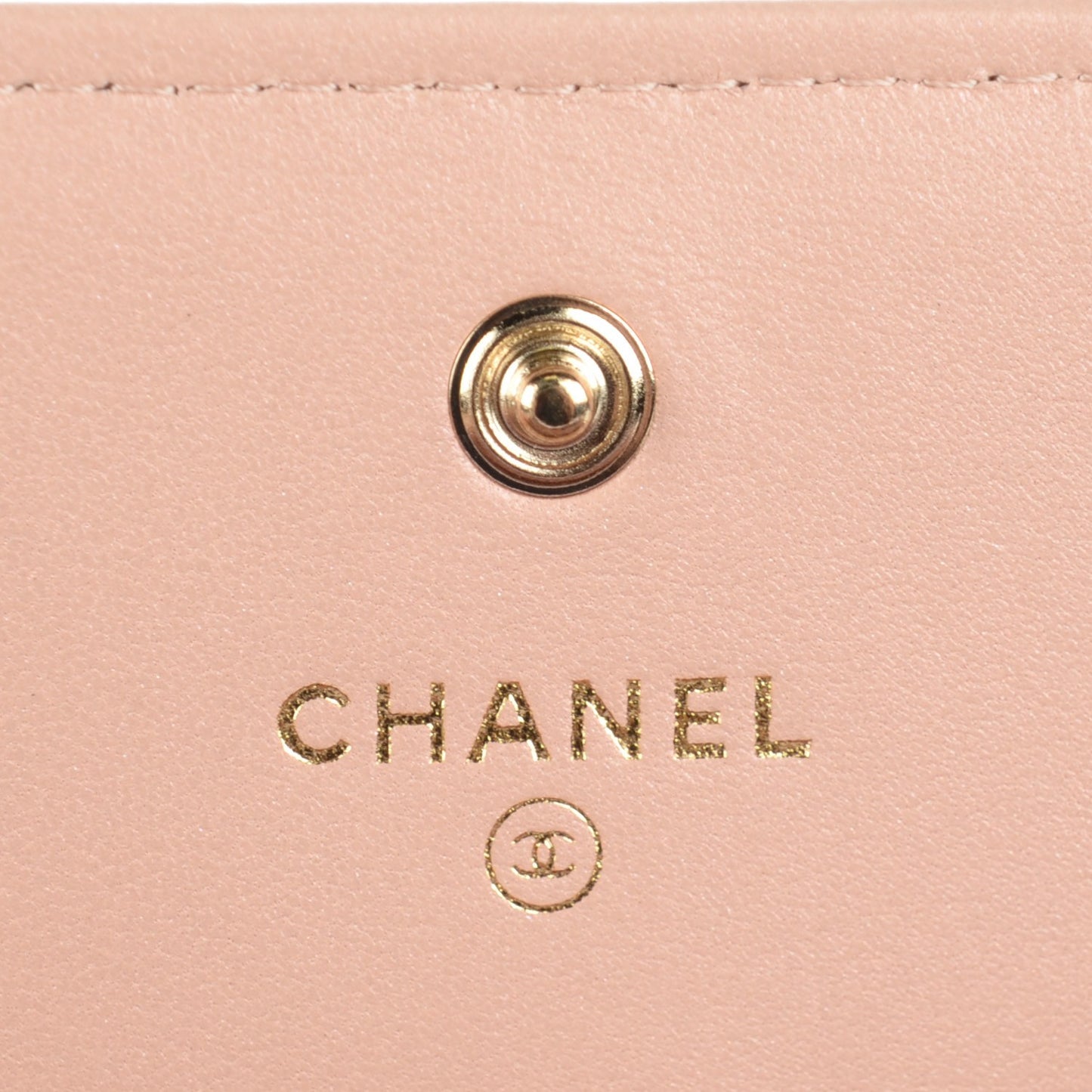 Iridescent Glazed Calfskin Quilted Boy Flap Wallet Light Pink