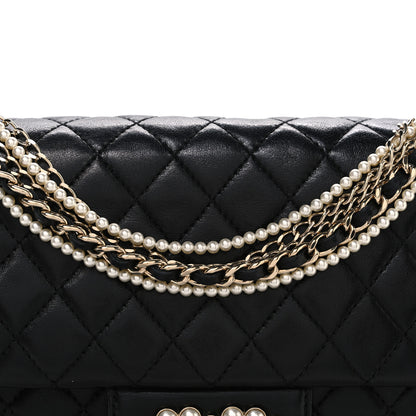Chanel Lambskin Medium Westminster Pearl Flap Black 8 of 10