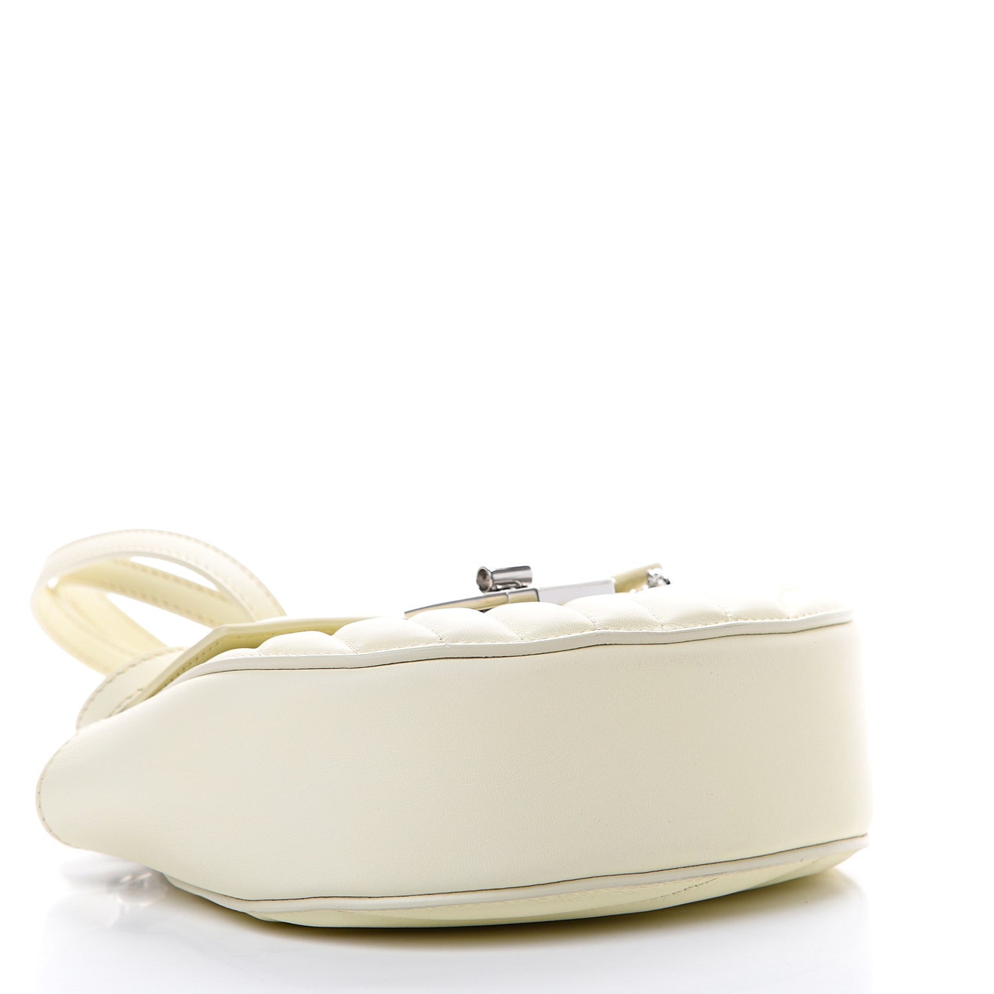Calfskin Quilted Mini Drew Bijou Shoulder Bag Natural White
