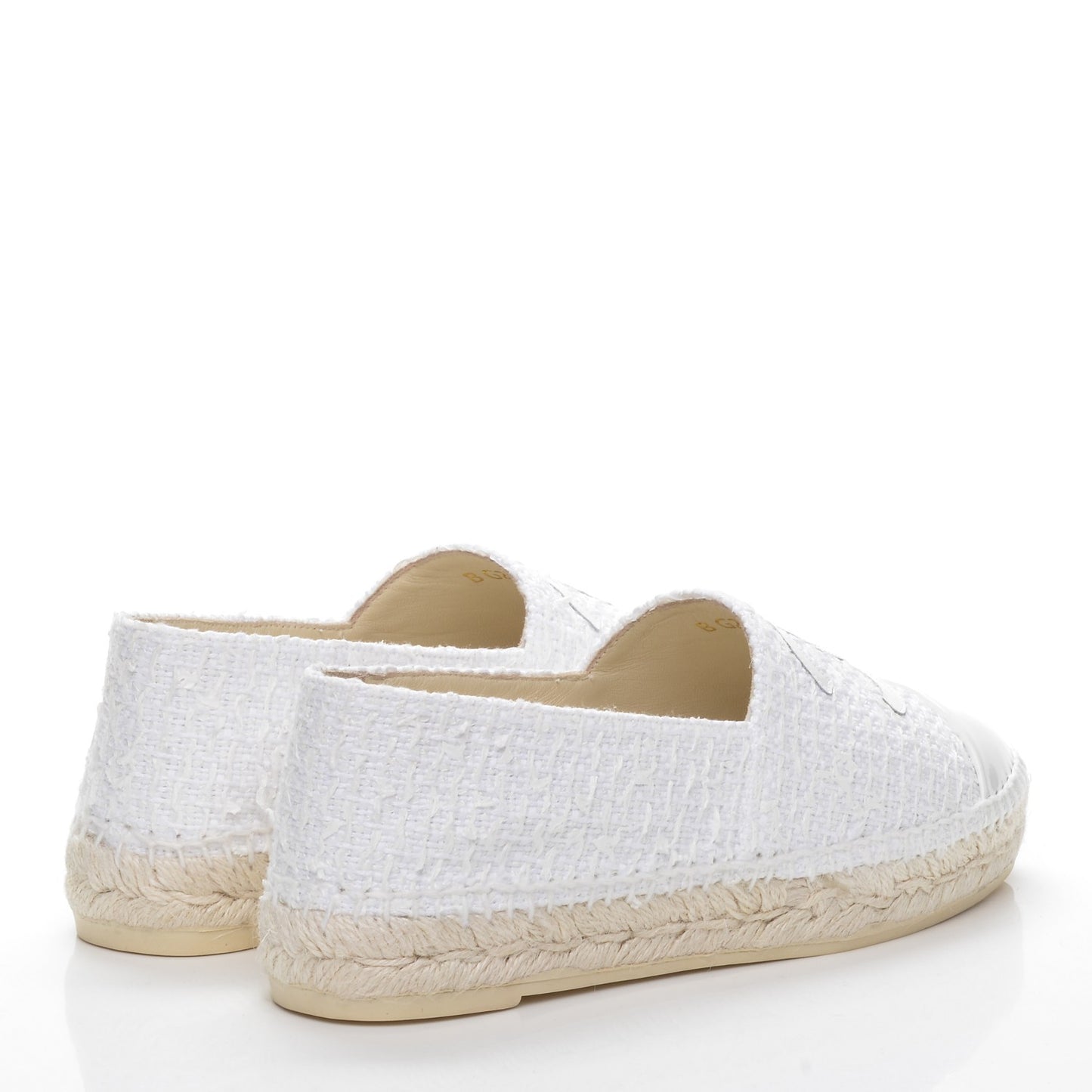 Tweed Patent CC Espadrilles 37 White