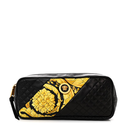 Versace Nappa Barocco Printed Quilted Vanitas Medea Belt Bag Black 1 of 10