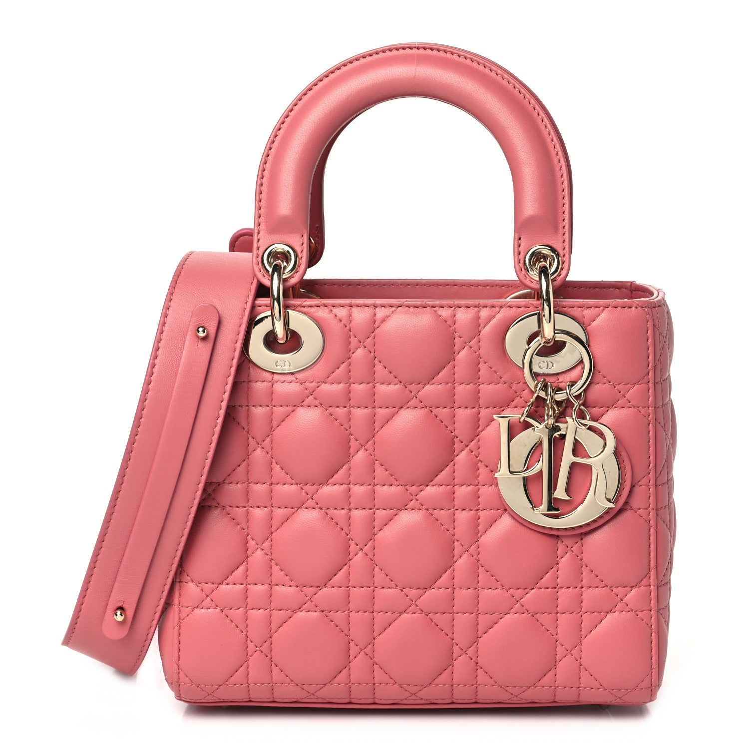 Christian Dior Lambskin Cannage Small My ABCDior Lady Dior Pink Honey 1 of 11