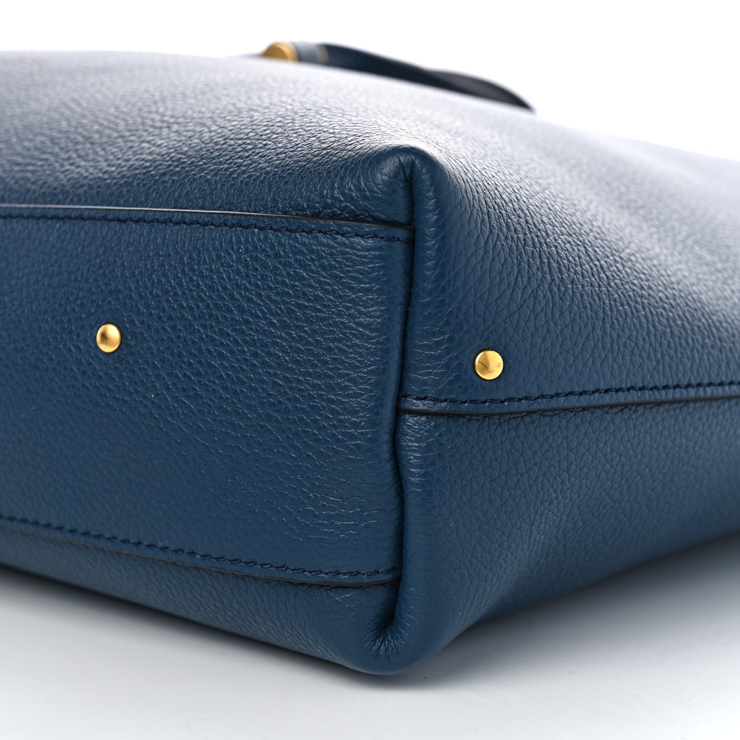 Grained Calfskin Marcie Hobo Tote Navy