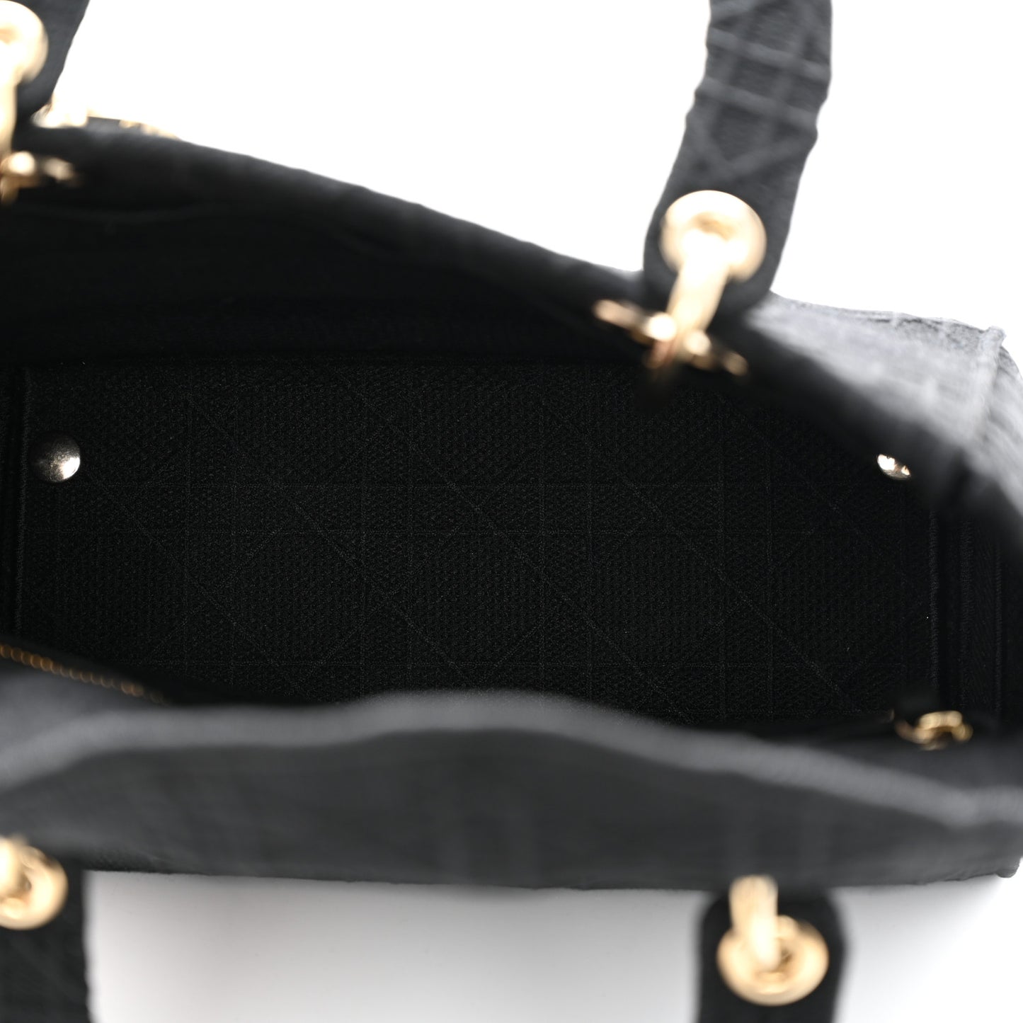 Canvas Embroidered Cannage Medium Lady D-Lite Black