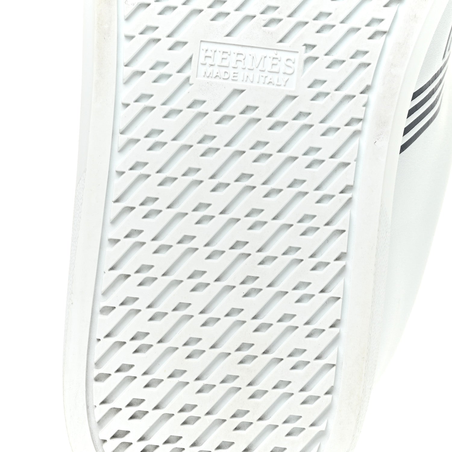 Hermes Calfskin Mens Advantage Sneakers 43.5 White Black 9 of 18