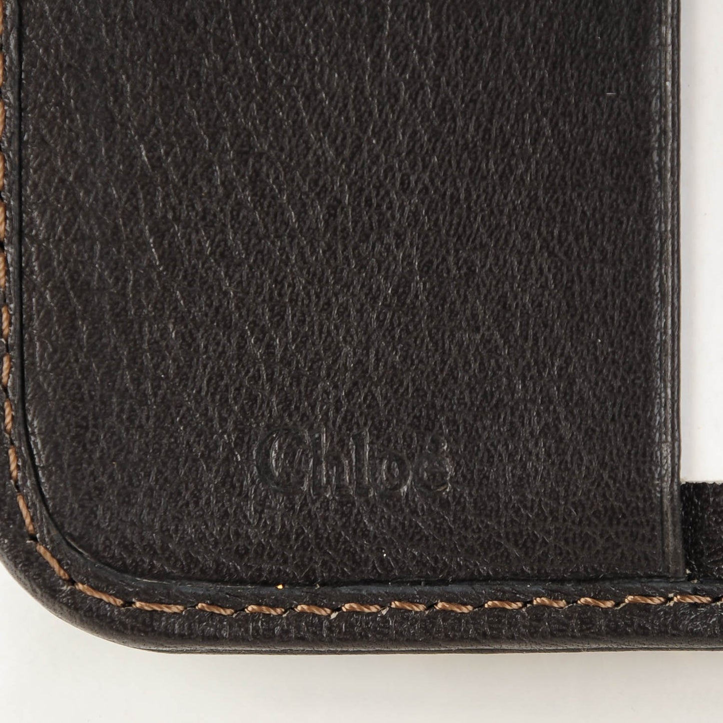 Calfskin Paddington Zip Around Coin Purse Wallet Brown