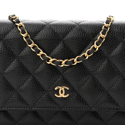 Chanel Caviar Quilted Wallet on Chain WOC Black 8 of 11
