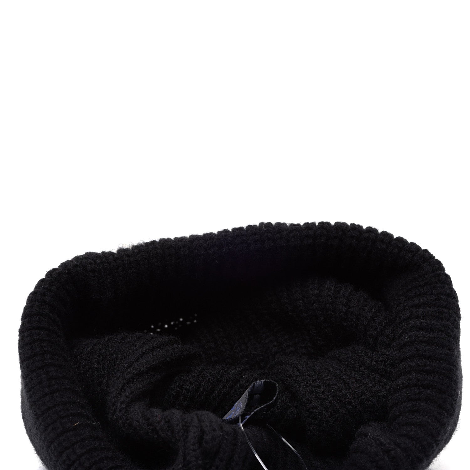 Chanel Cashmere Logo Beanie Hat Black White 5 of 9