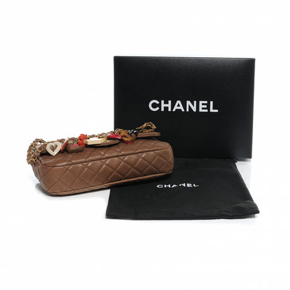 Chanel Lambskin Quilted Cruise Charm Medium Flap Brown 9 of 9