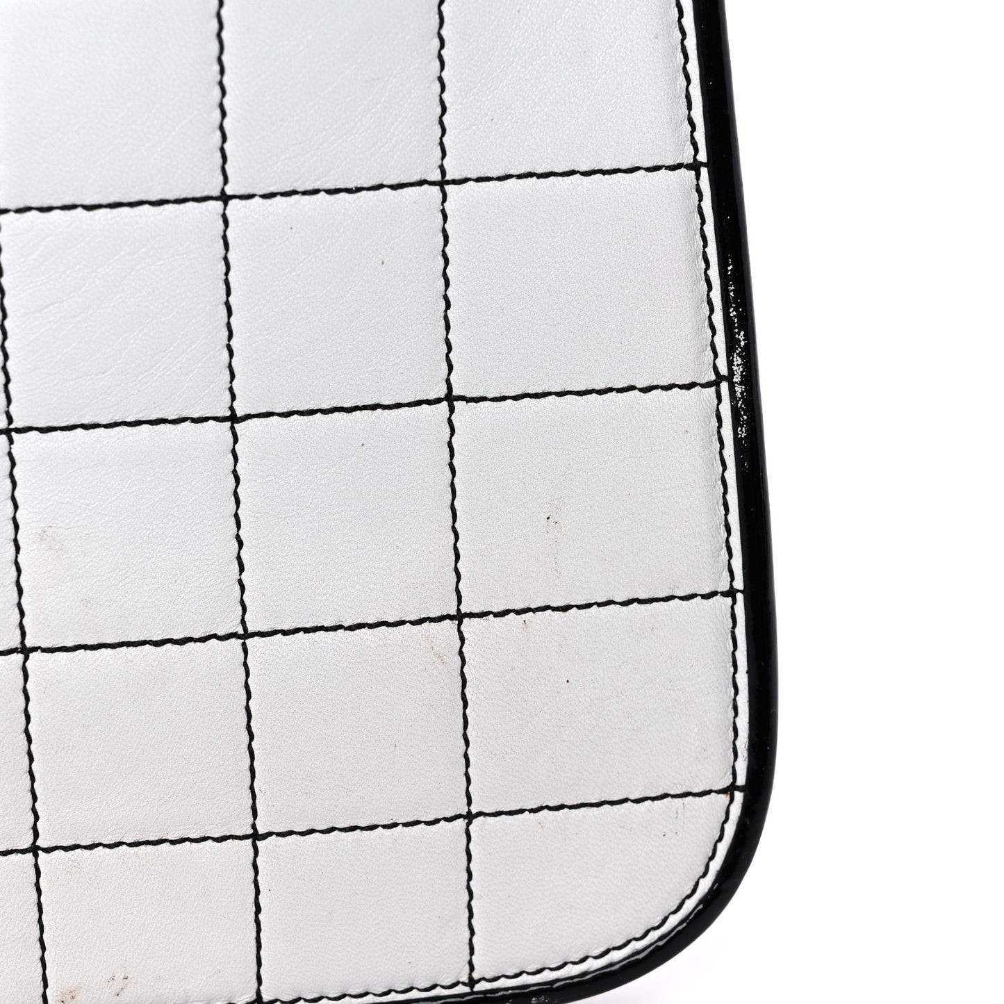Lambskin Reissue Chocolate Bar Flap White Black