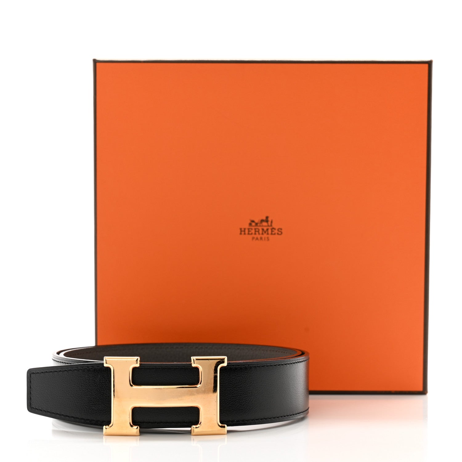 Hermes Box Togo 32mm H Belt 75 30 Black Etain 7 of 7