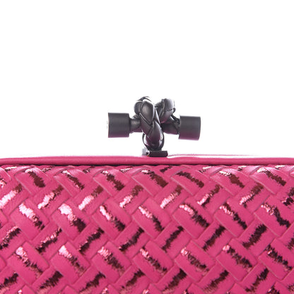 Bottega Veneta Nappa Intrecciato Metallic Placcato Knot Clutch Rose Shock 9 of 9