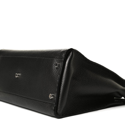 Fendi Calfskin Romano Selleria Monster Eyes Large Mens Peekaboo Iconic Essential Satchel Black White 11 of 15