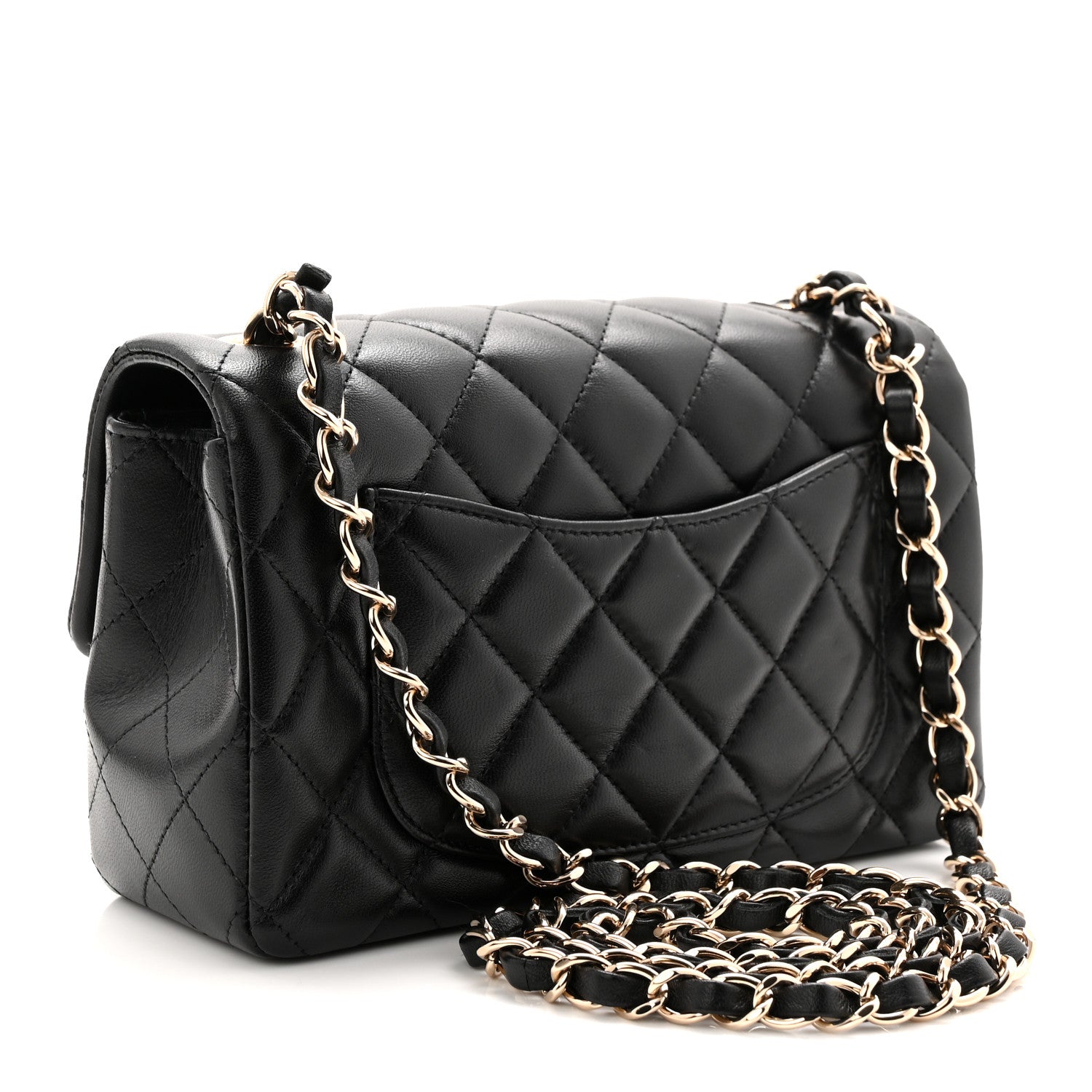 Chanel Lambskin Quilted Mini Rectangular Flap Black 3 of 11