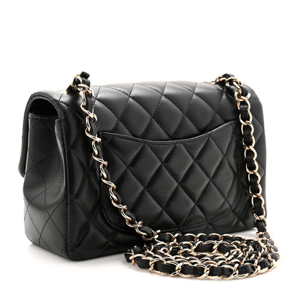 Chanel Lambskin Quilted Mini Rectangular Flap Black 3 of 11