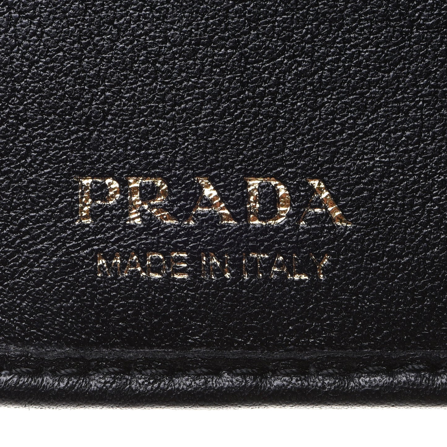 Saffiano Compact Bow Zip Around Wallet Black