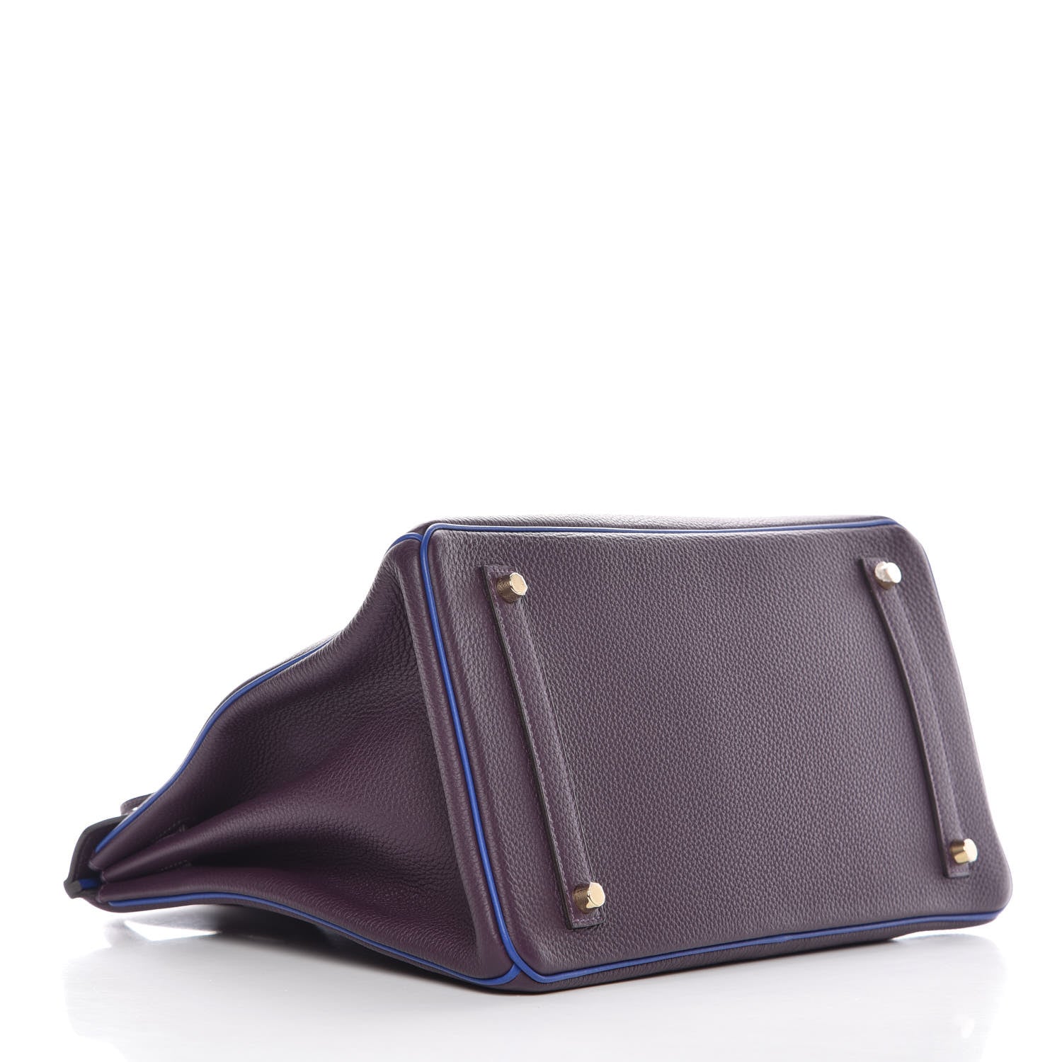 Hermes Togo Horseshoe Birkin 35 Raisin Bleu Electrique 5 of 30