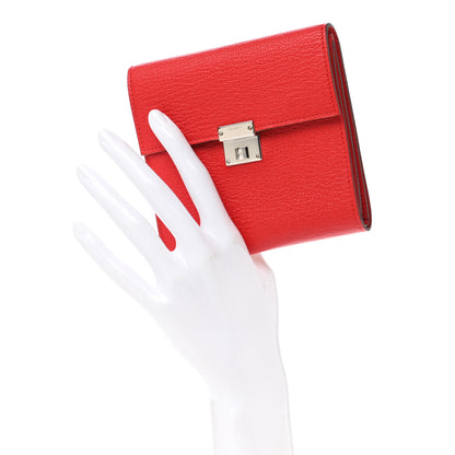 Hermes Chevre Mysore Clic 12 Wallet Rouge de Coeur 2 of 9