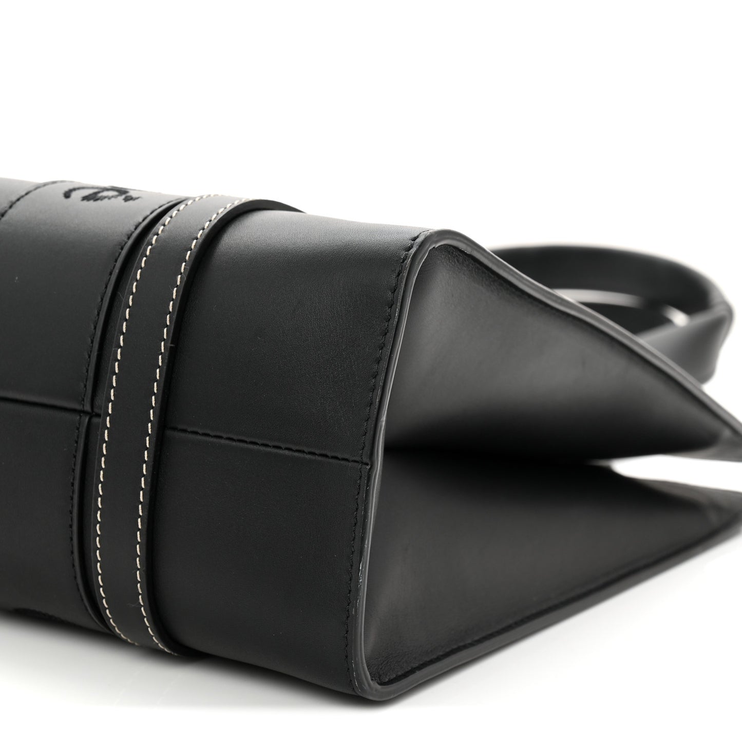 Calfskin Medium Woody Tote Black