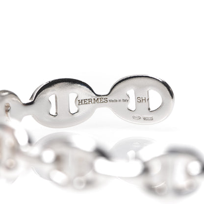 Hermes Sterling Silver MM Chaine d'Ancre Enchainee Cuff Bracelet SH 3 of 4