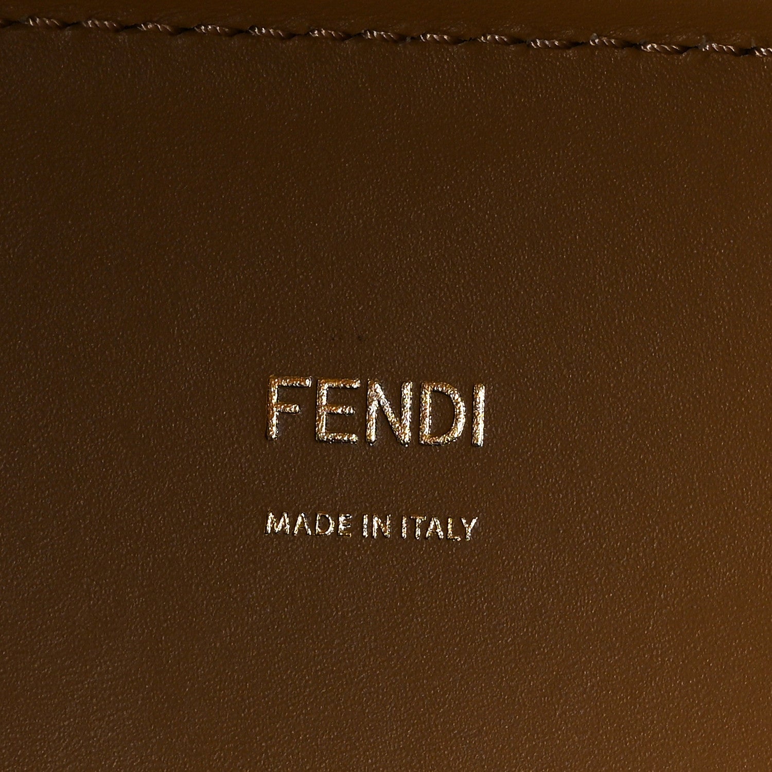 Fendi Vitello King Plexiglass Logo Embossed Medium Fendi Sunshine Shopper Tote Miele Scuro 6 of 9