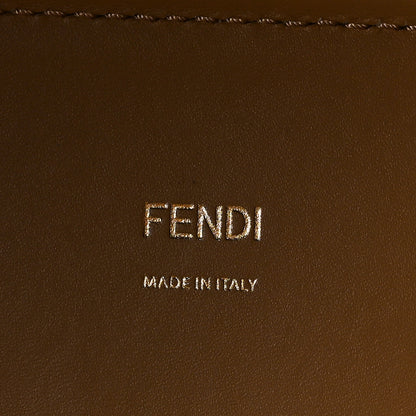 Fendi Vitello King Plexiglass Logo Embossed Medium Fendi Sunshine Shopper Tote Miele Scuro 6 of 9