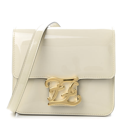 Fendi Vitello Vernice Mou Karligraphy Crossbody Bag Latte 1 of 10