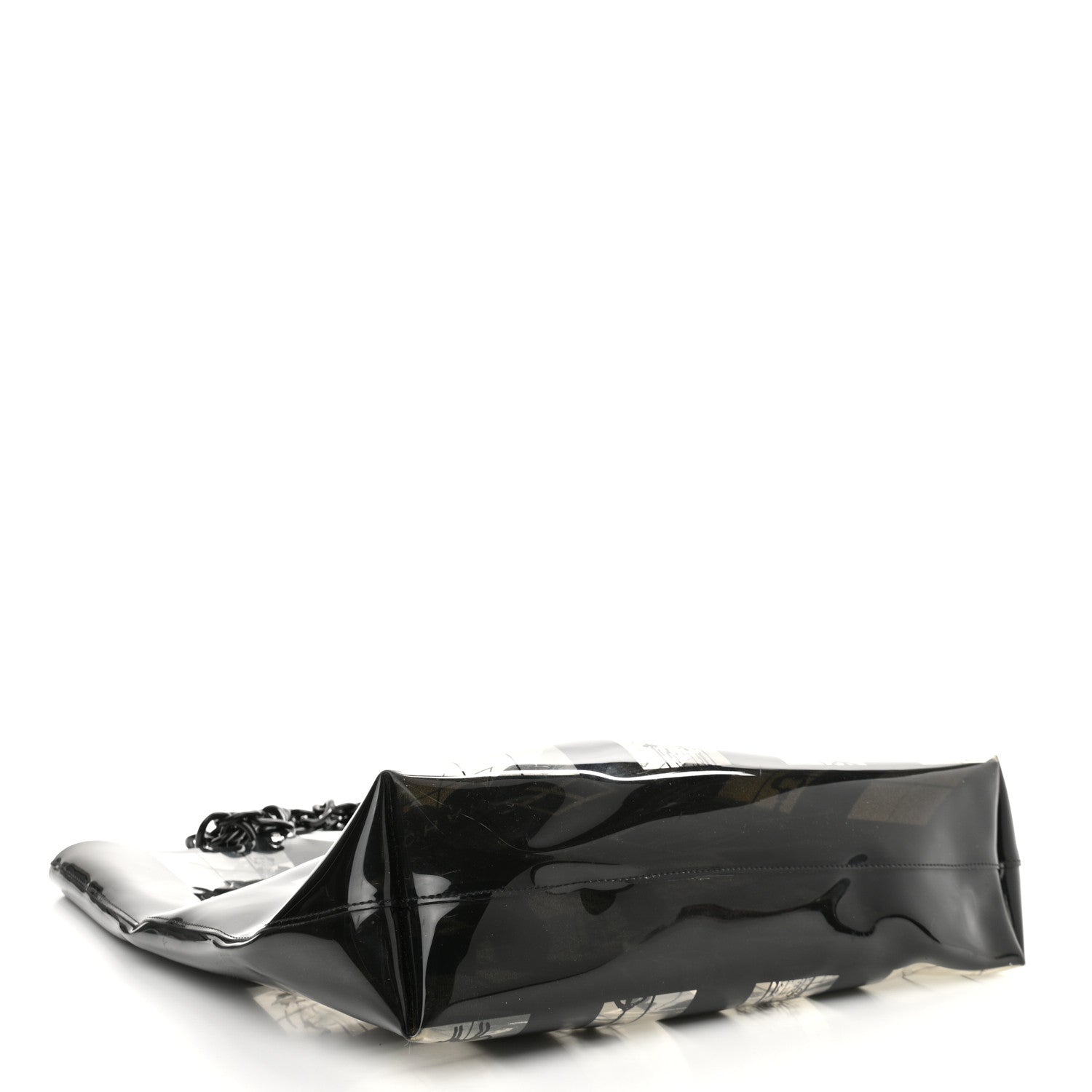 Chanel Vinyl Coco Window Tote Black 3 of 9