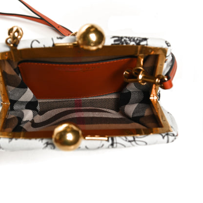 Burberry Canvas Small Doodle Print Frame Bag White 5 of 12