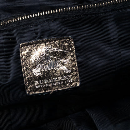 Burberry Metallic Patent House Check Sliced Large Manor Pewter 6 of 9