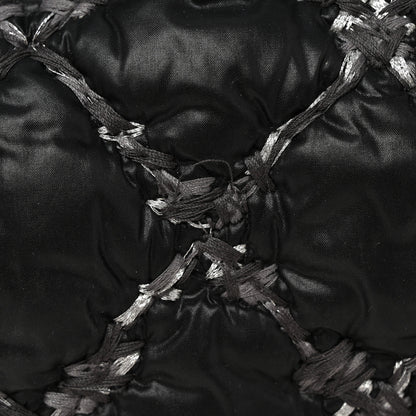 Chanel Nylon Quilted Tweed Stitch Bubble Tote Black 12 of 13