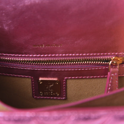 MCM Metallic Calfskin Quilted Patricia Crossbody Bag Viva Lila 8 of 9