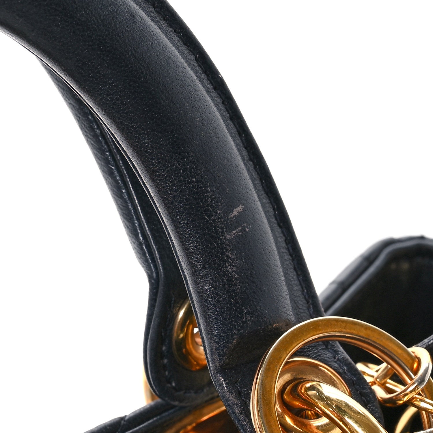 Christian Dior Lambskin Cannage Medium Lady Dior Navy Blue 11 of 11