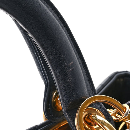 Christian Dior Lambskin Cannage Medium Lady Dior Navy Blue 11 of 11